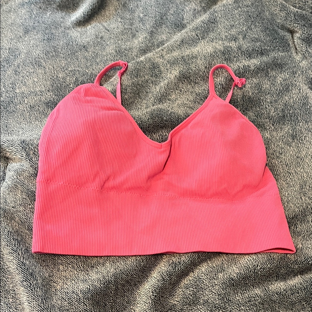 No Boundaries Pink Ribbed Top